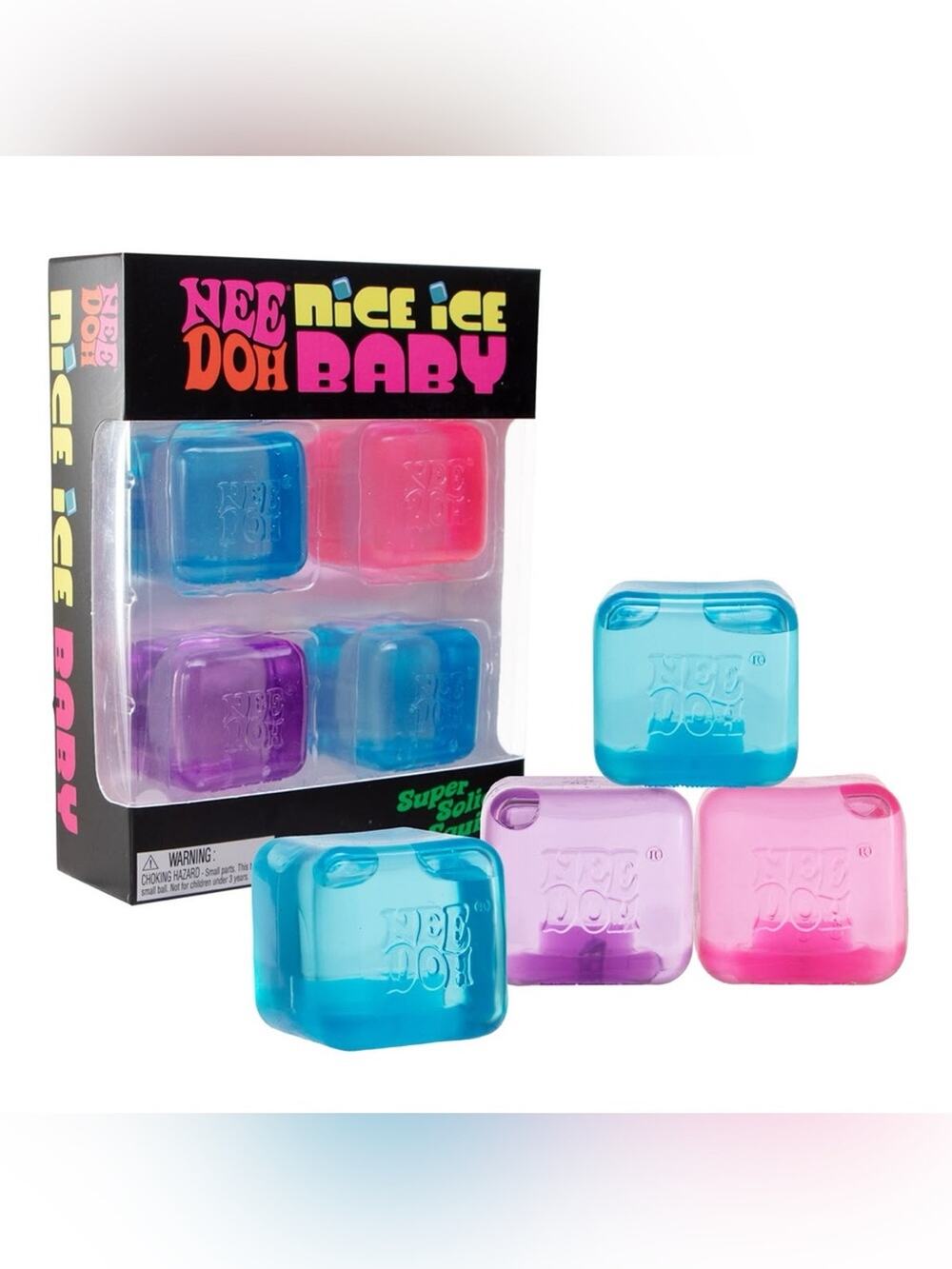 Teenie NeeDoh Nice Ice Baby 4-Pack | Super Solid Squish - NIB!